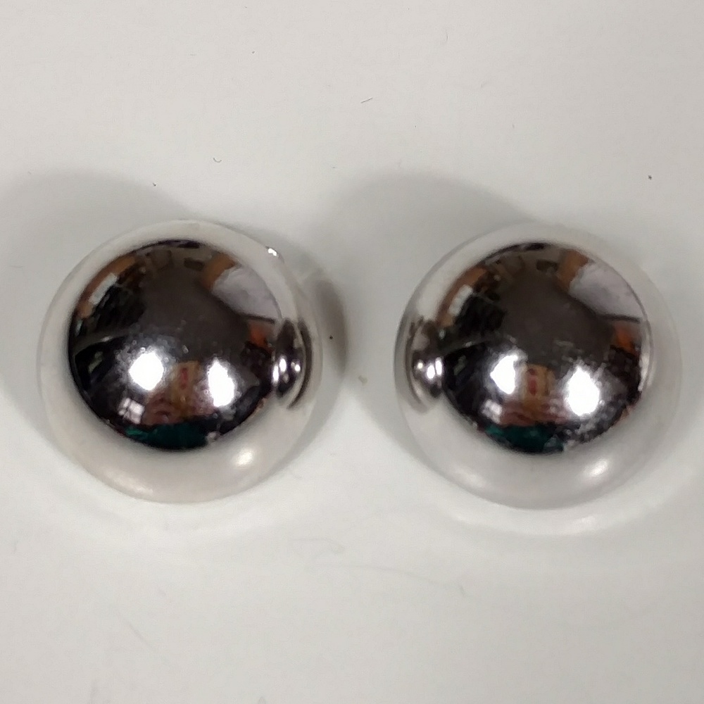 Vintage Coro silver tone clip on earrings pre-1954